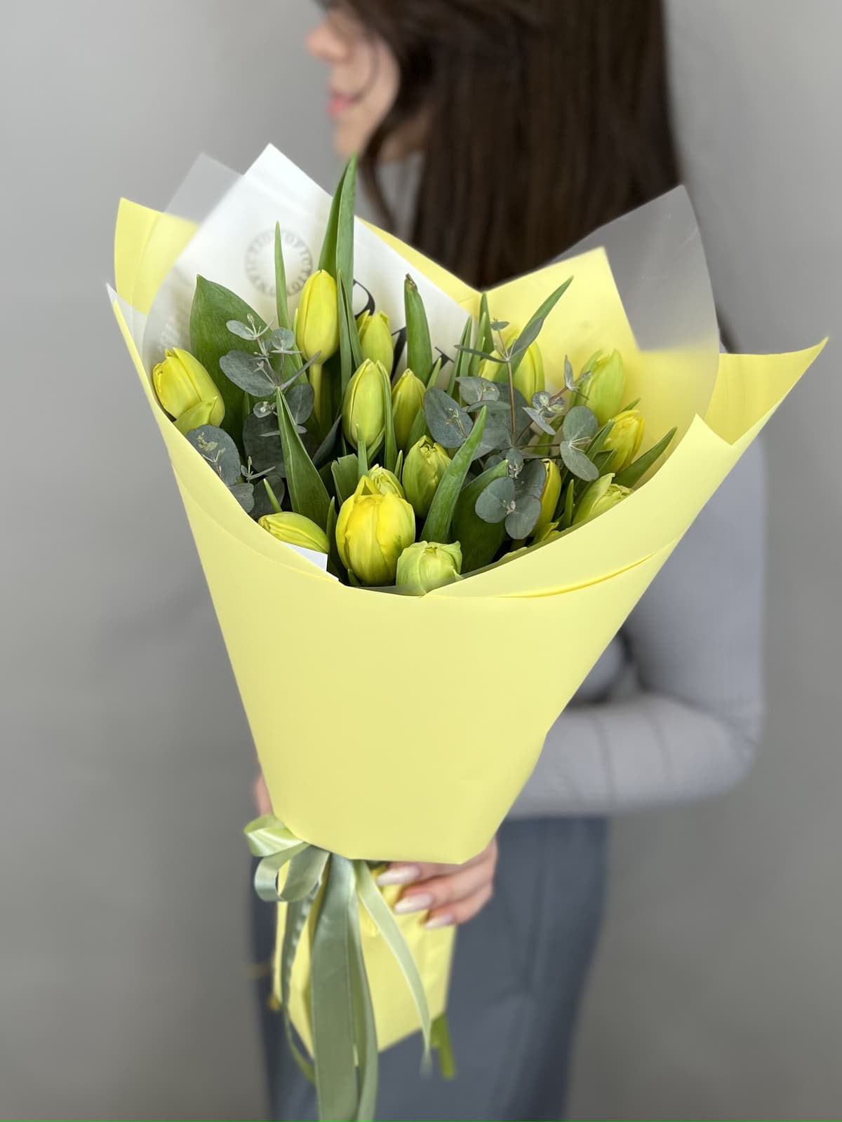 Букет из пионовидных тюльпанов «Дабл Трабл» (19)