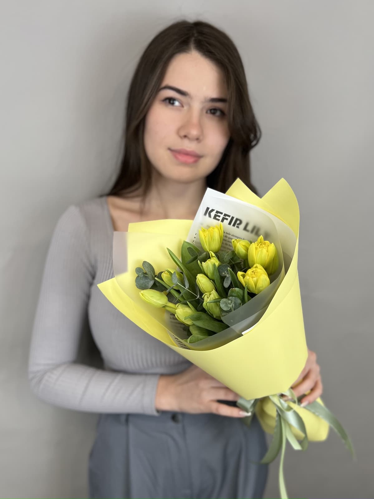 Букет из пионовидных тюльпанов "Double Trouble" S