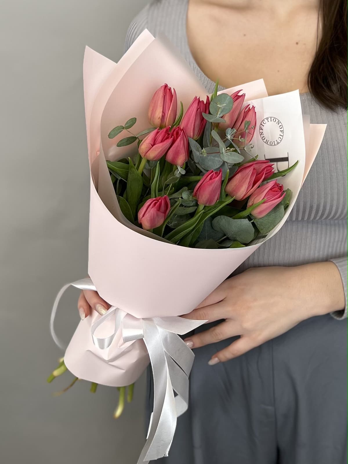 Букет из пионовидных тюльпанов «Распберри» (11)