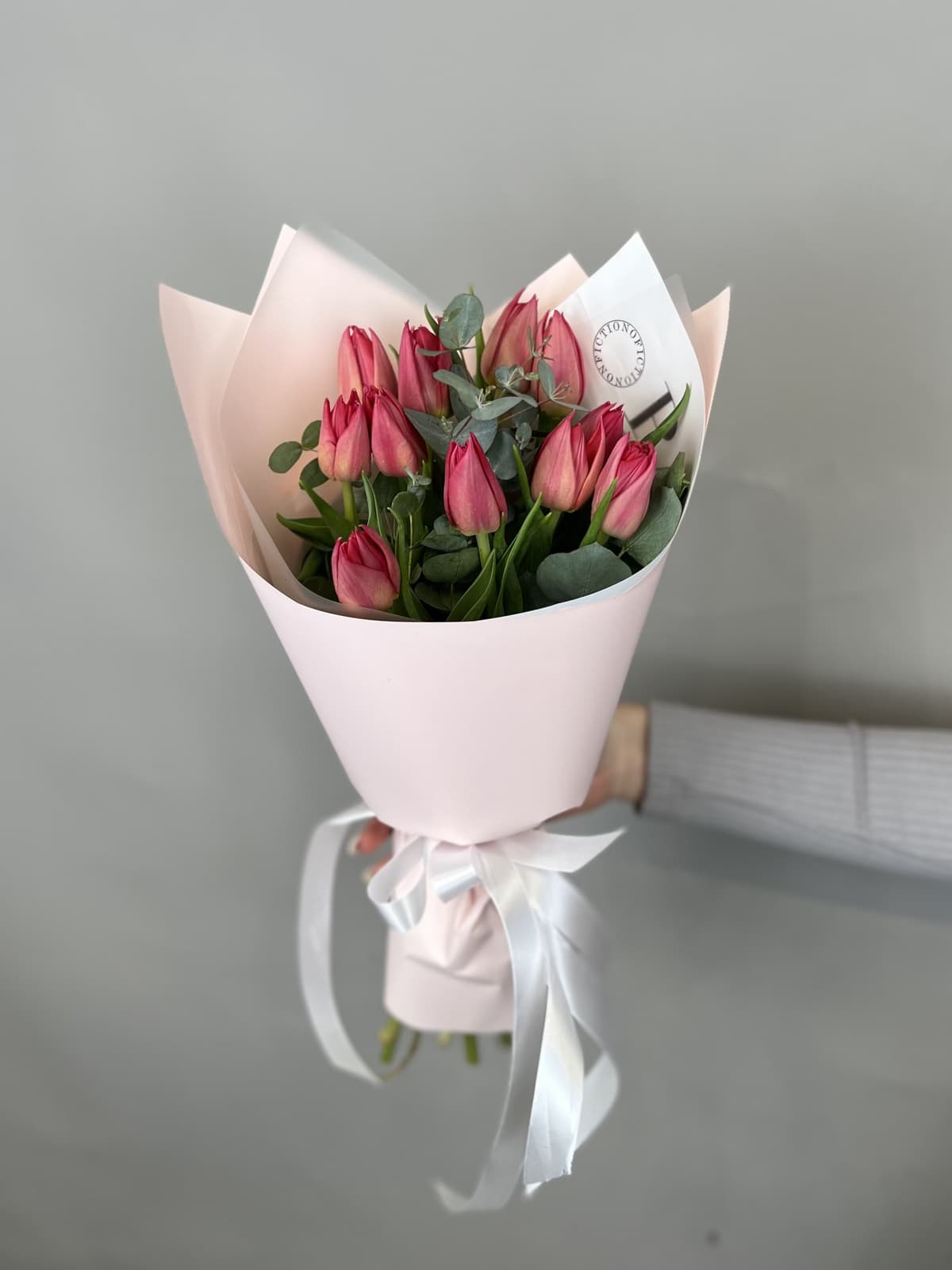 Букет из пионовидных тюльпанов «Распберри» (11)