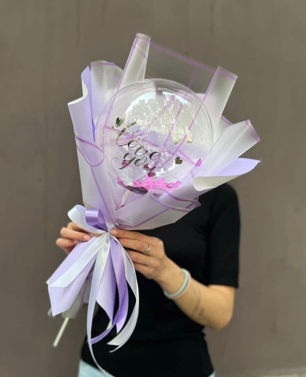 Букет из шаров "Сиреневый"