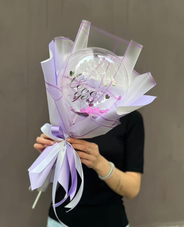 Букет из шаров "Сиреневый" Букет из шаров "Сиреневый"