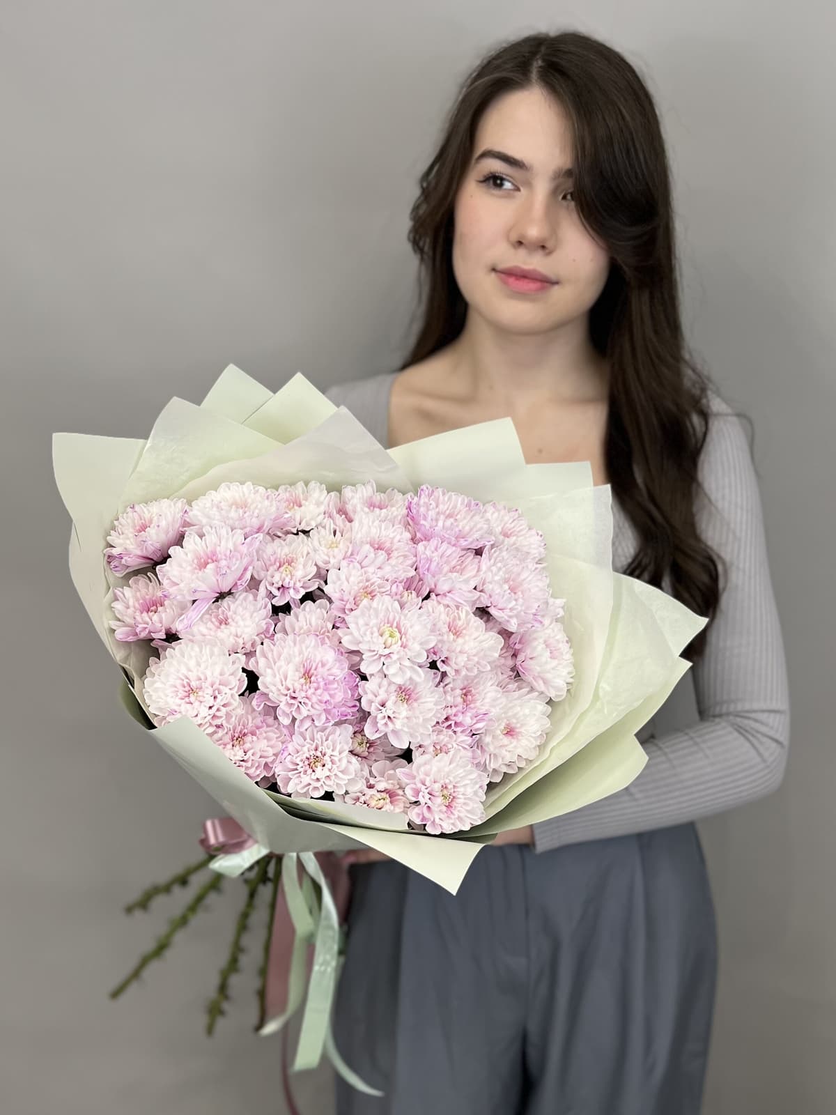 Букет хризантем "Ажур" M