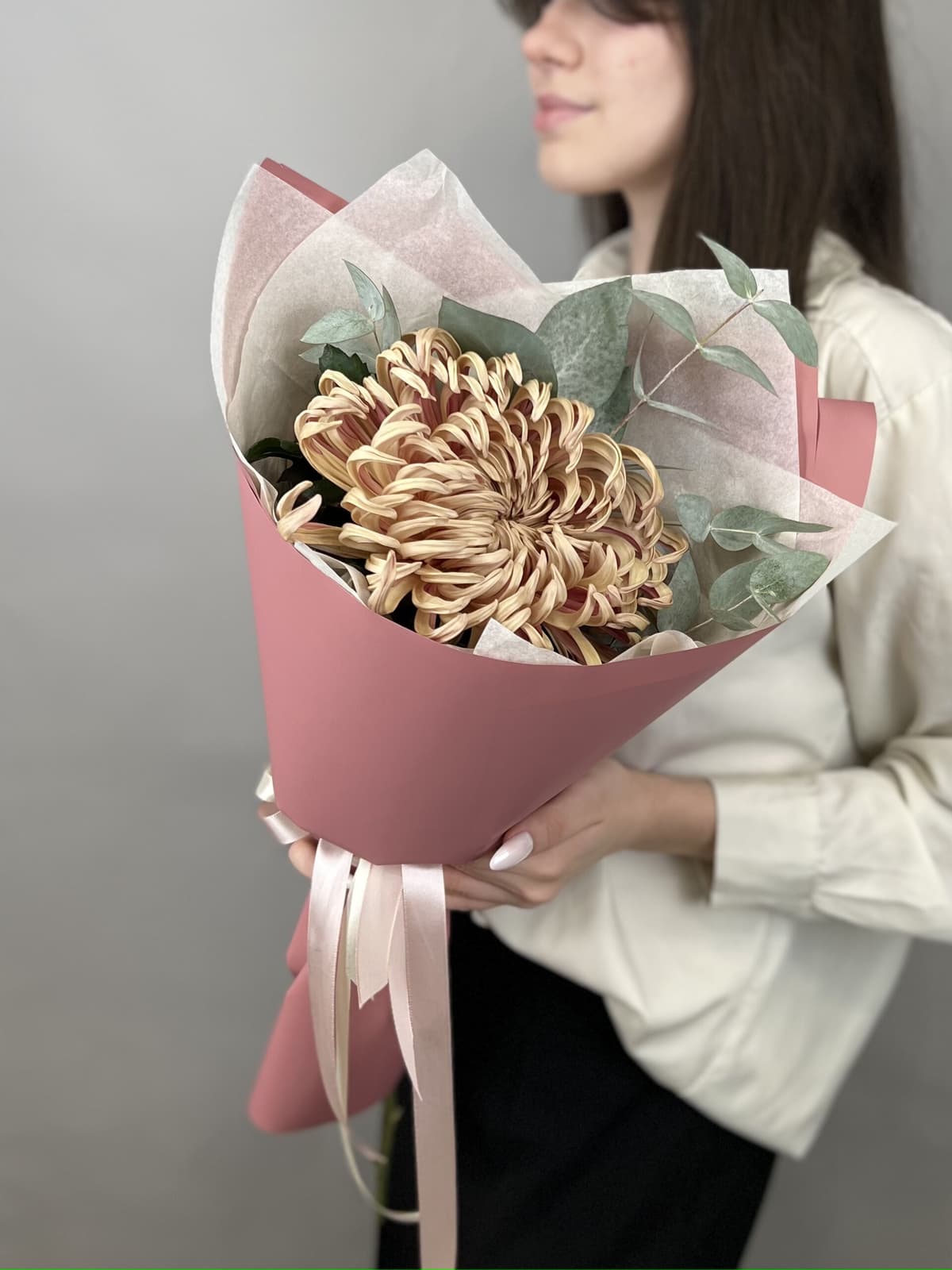 Дизайнерский букет хризантем "Copper" XS