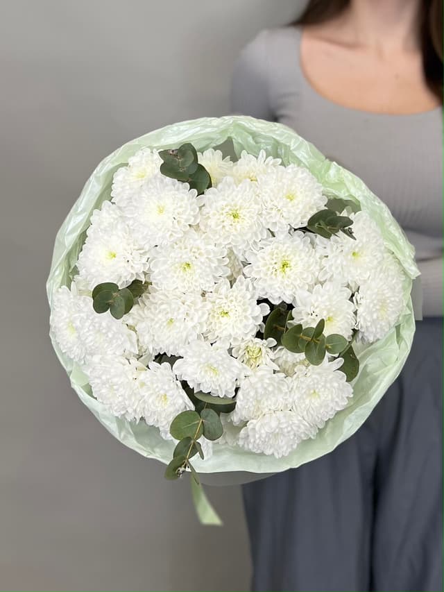 Букет хризантем "Green tea" Букет хризантем "Green tea"