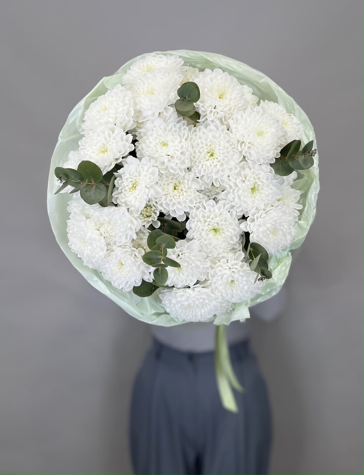 Букет хризантем "Green tea"