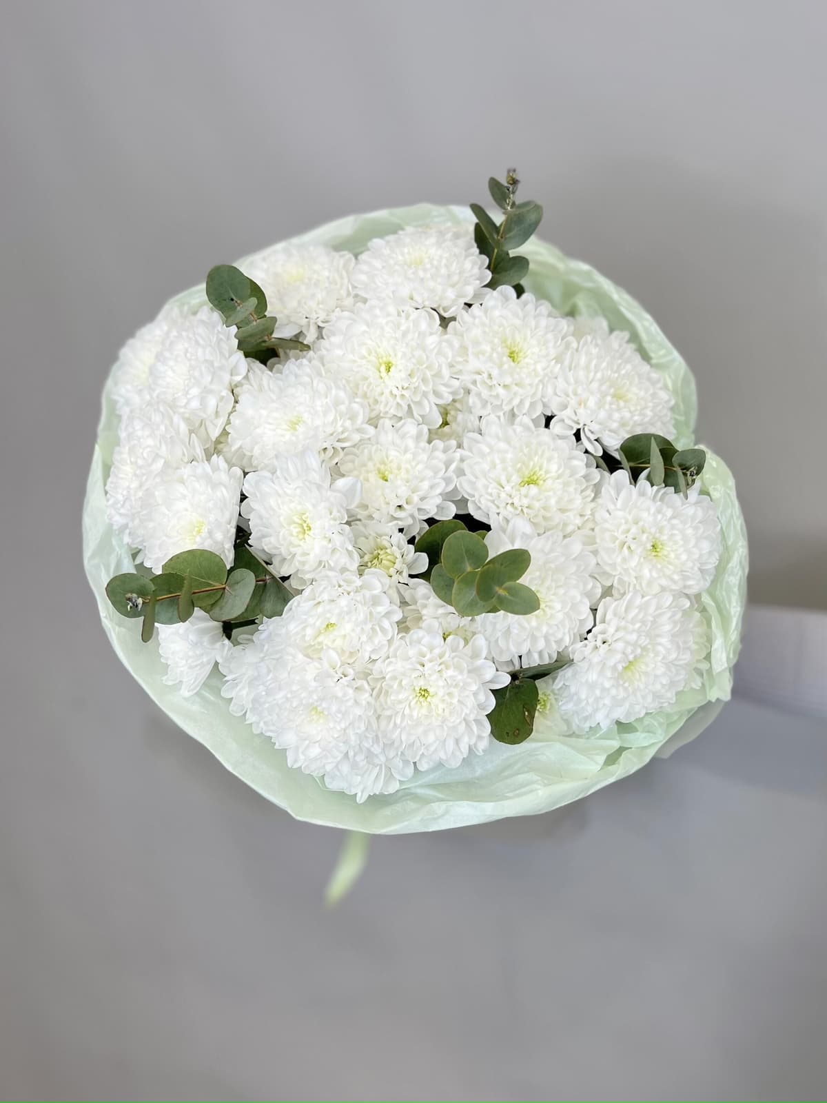 Букет хризантем "Зеленый чай"