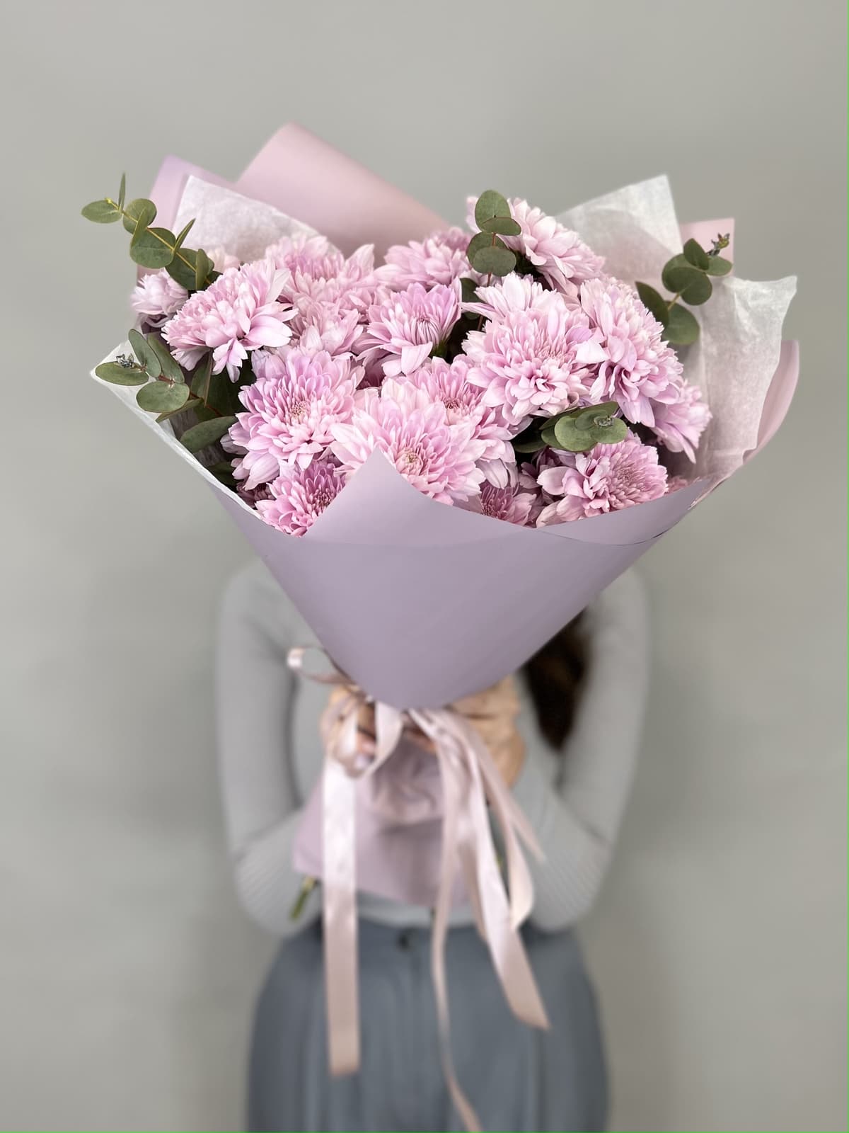 Дизайнерский букет хризантем "Lavander"