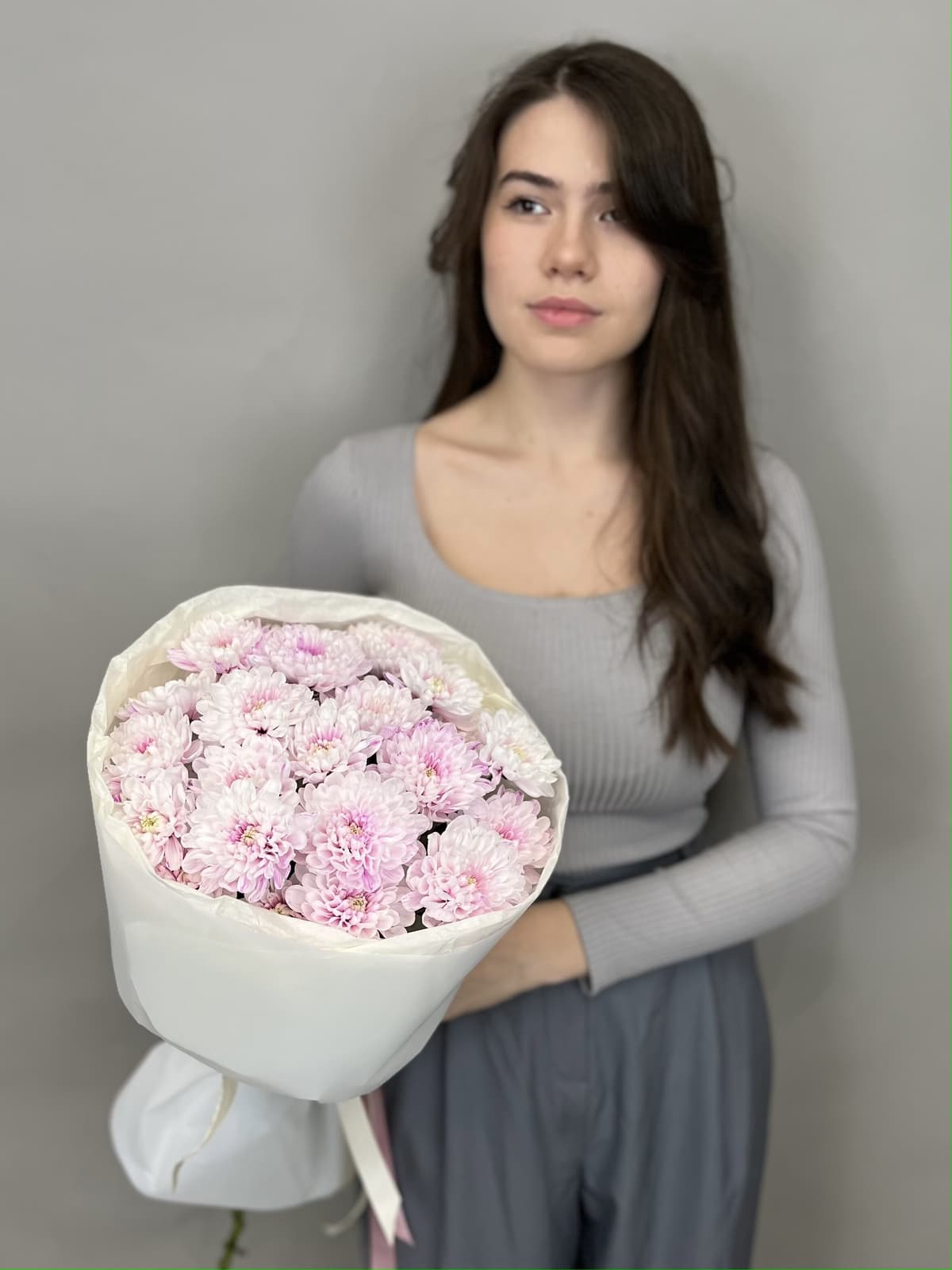 Красочный букет хризантем "Marie"