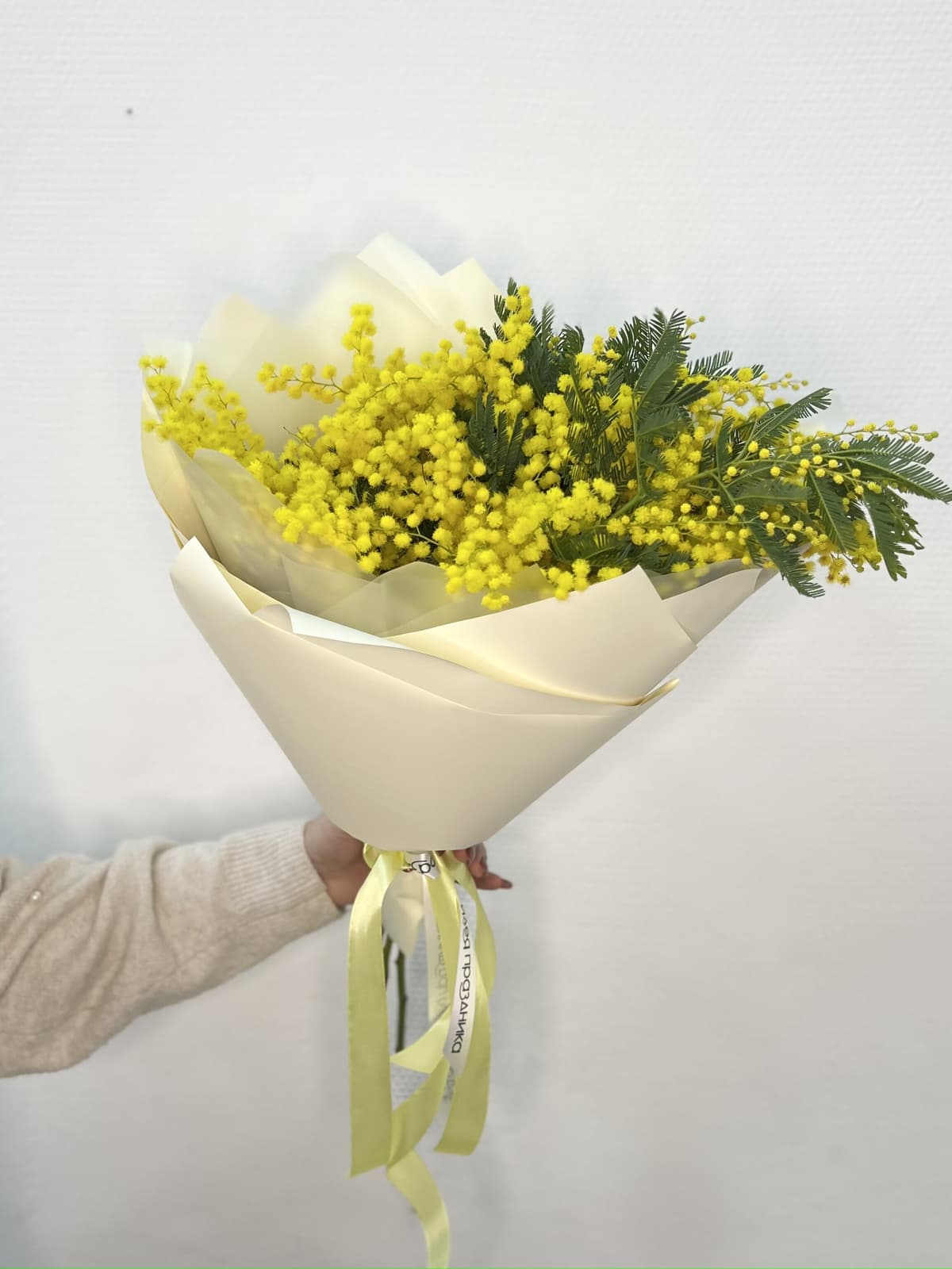 Стильный букет мимозы M