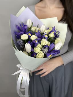 Цветочный букет "Мятный крем"