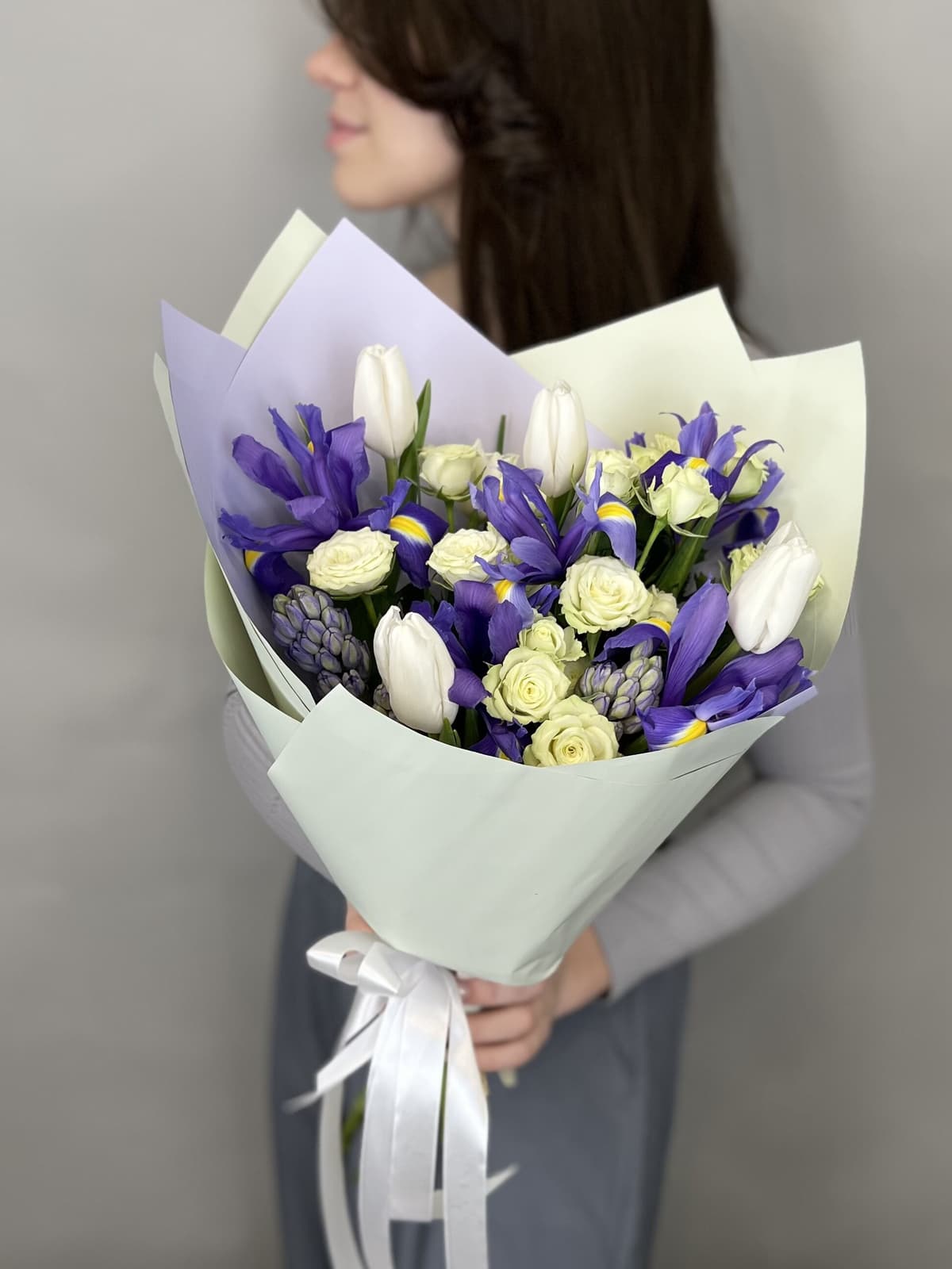 Цветочный букет "Мятный крем"