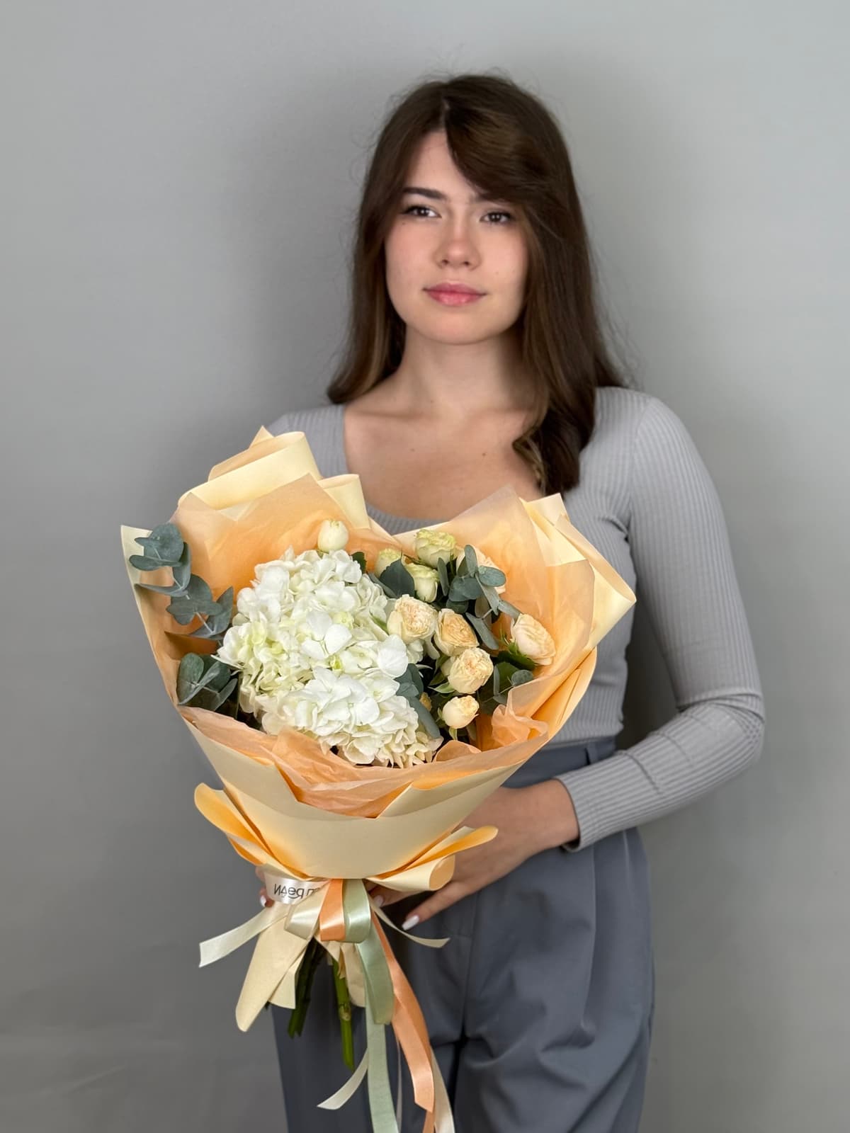 Букет "Персиковый нюд"