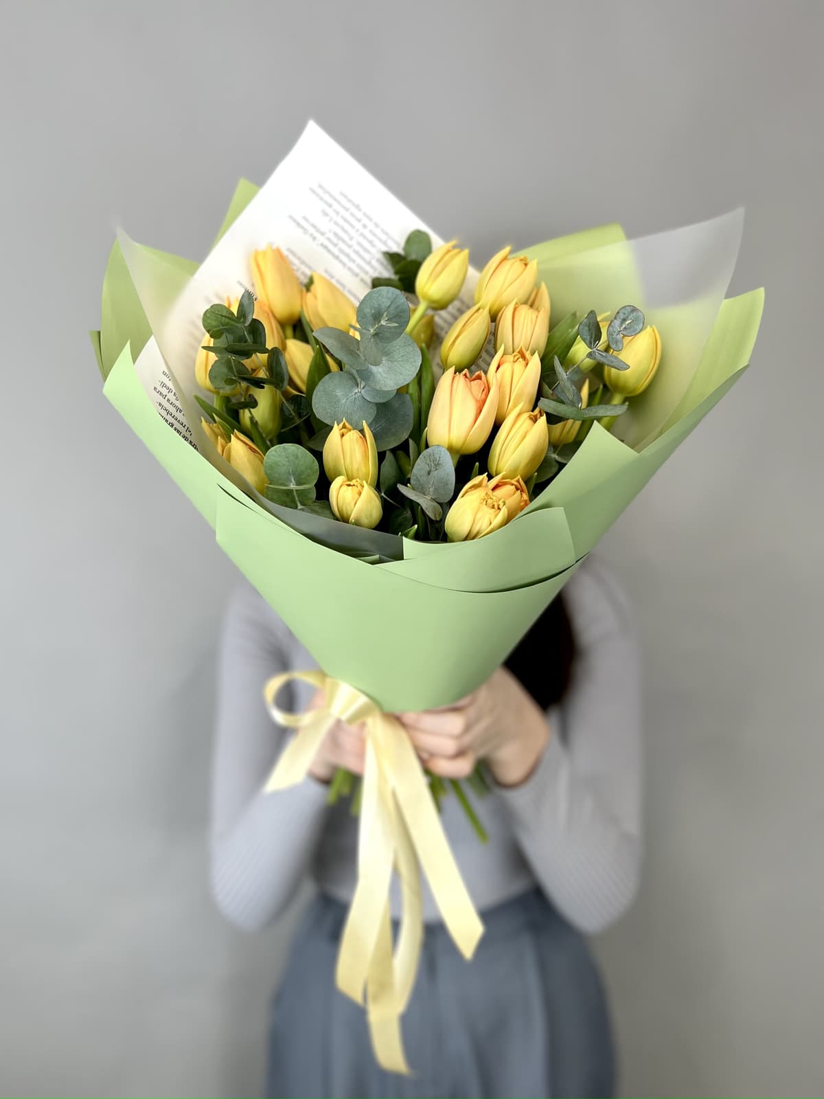 Букет пионовидных тюльпанов "Orca" L