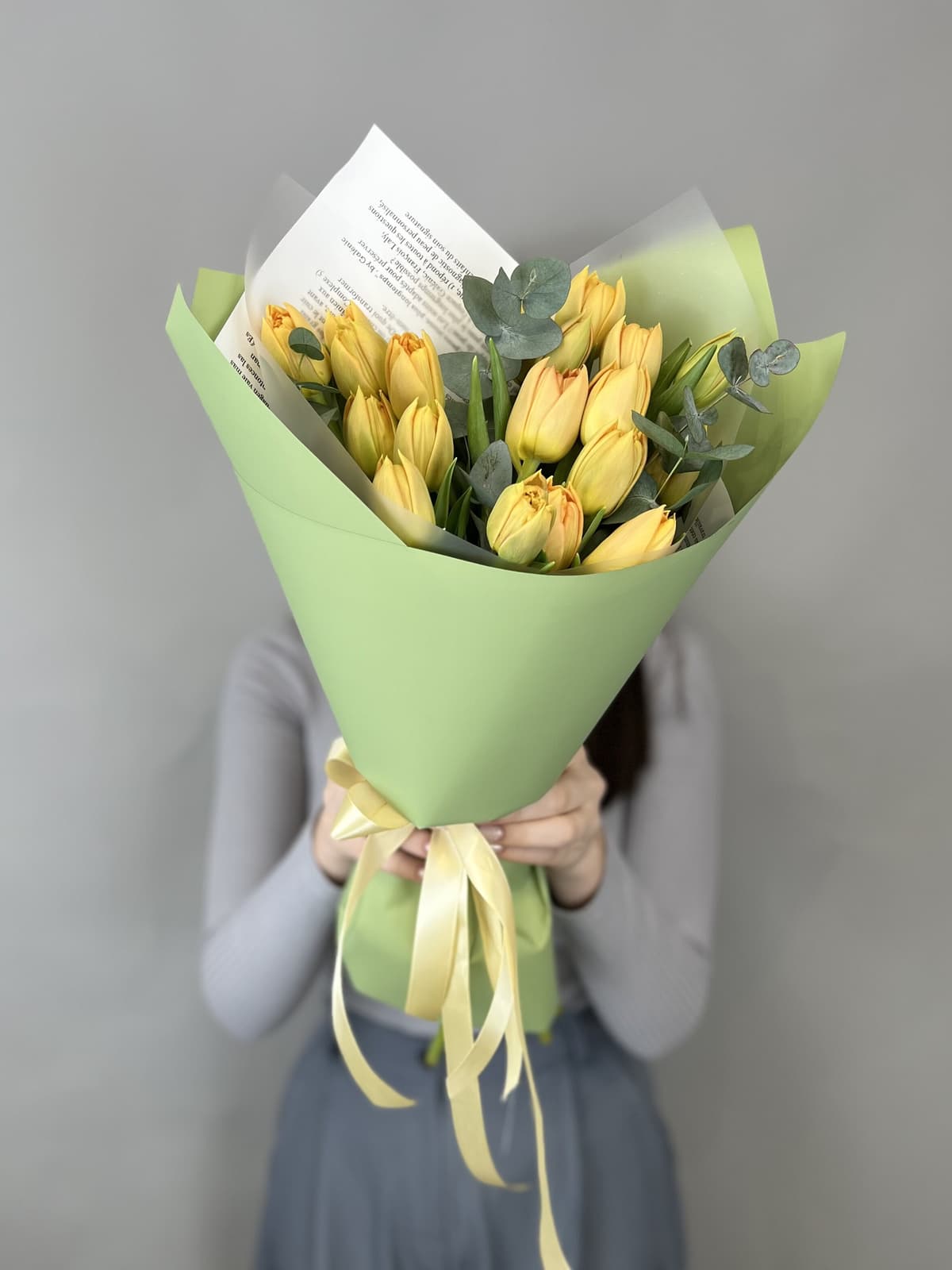 Букет пионовидных тюльпанов "Orca" M