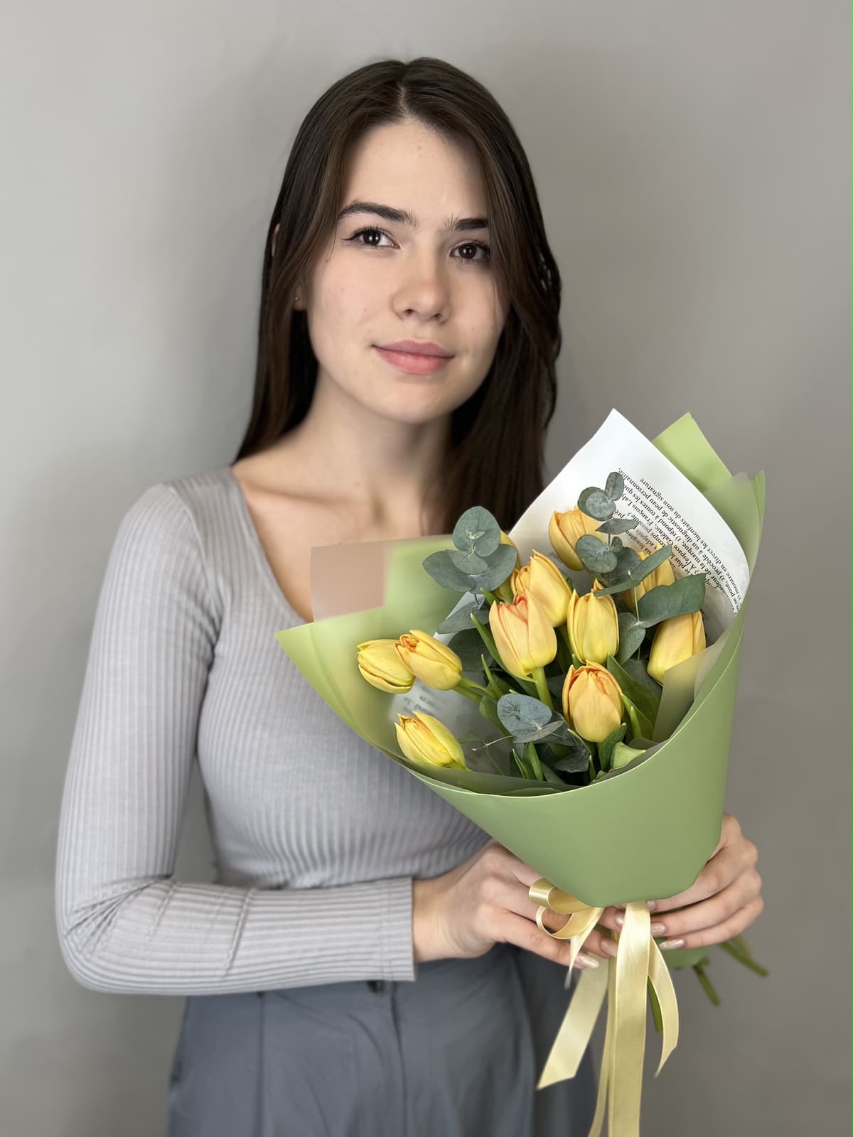 Букет пионовидных тюльпанов «Орка» (11)