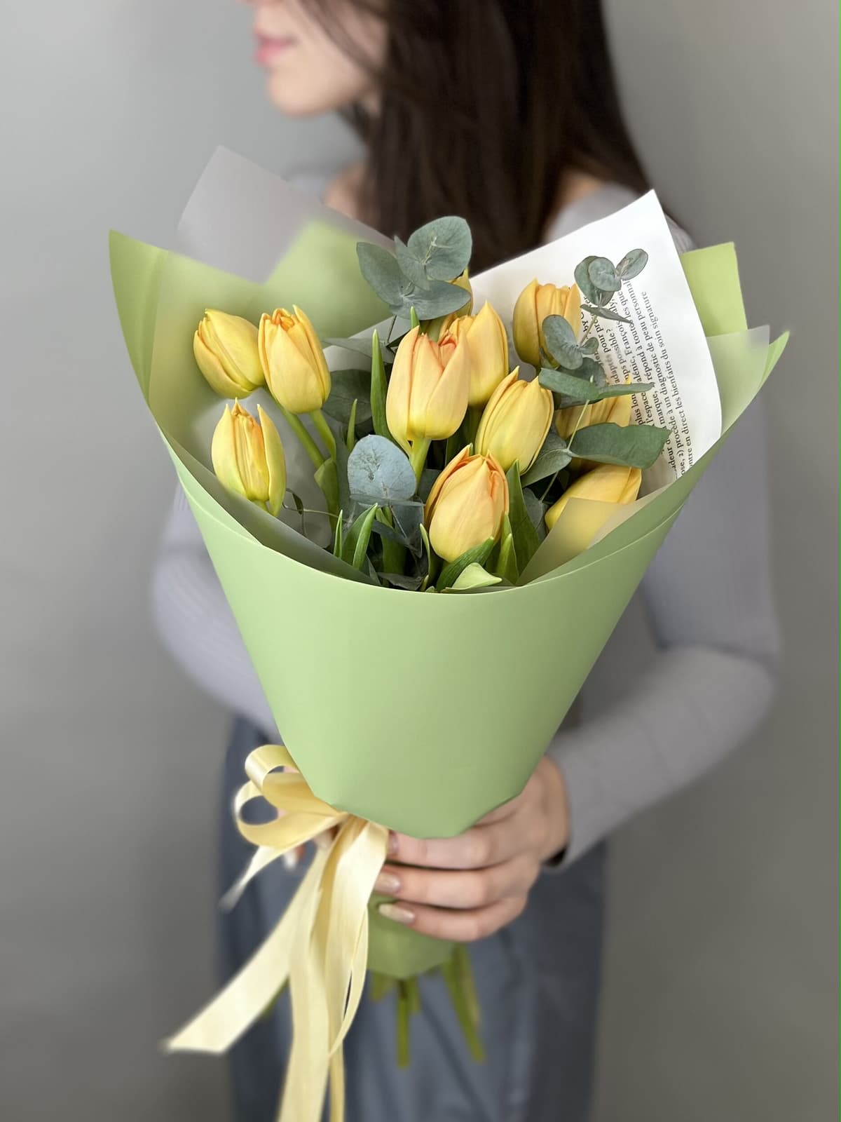 Букет пионовидных тюльпанов «Орка» (11)