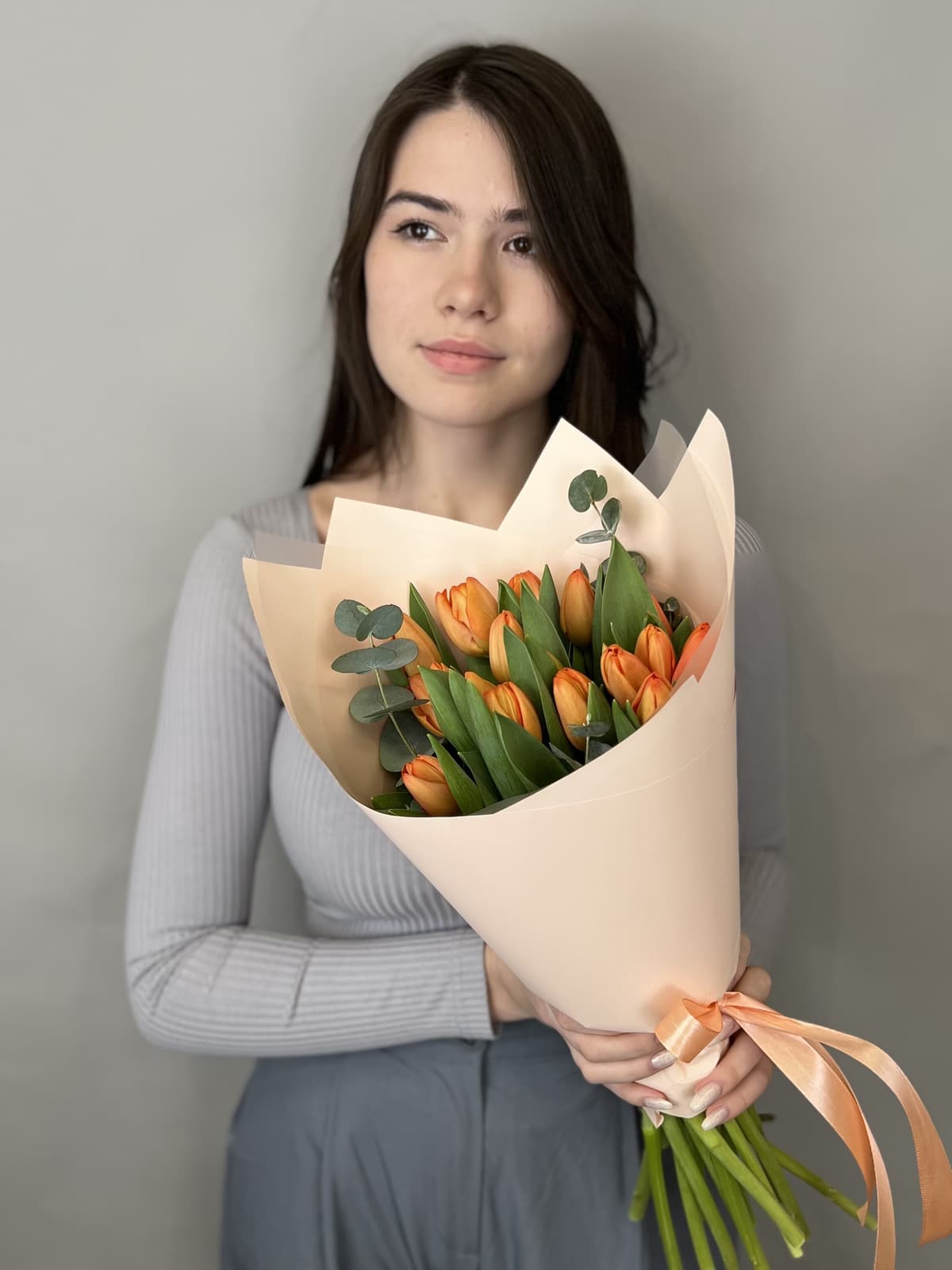 Букет "Привет весна" оранжевый