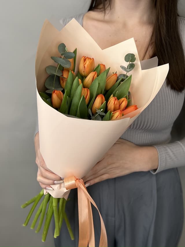 Букет "Привет весна" оранжевый Букет "Привет весна" оранжевый