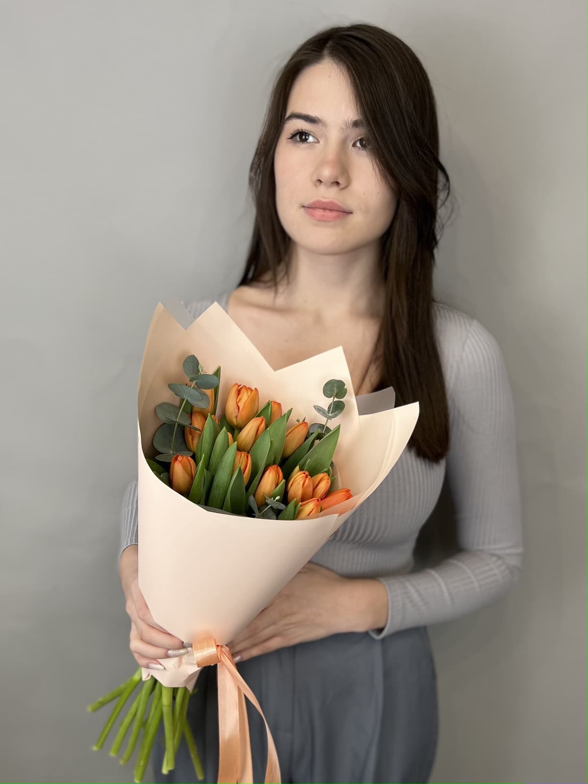 Букет "Привет весна" оранжевый