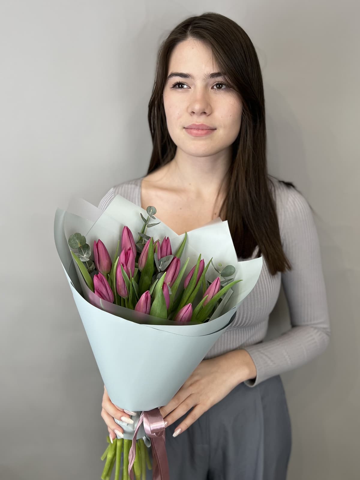 Букет "Привет весна" purple Революционная