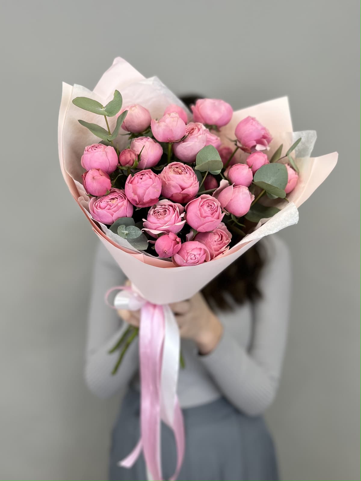 Красивый букет "Пудра" S