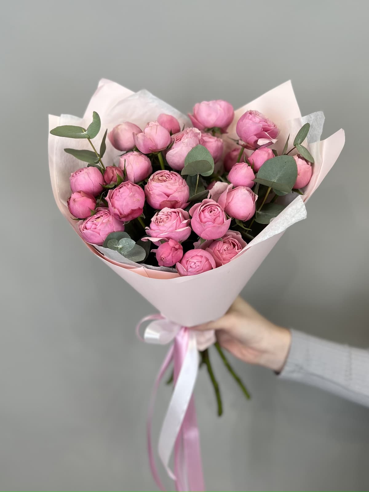 Красивый букет "Пудра" S