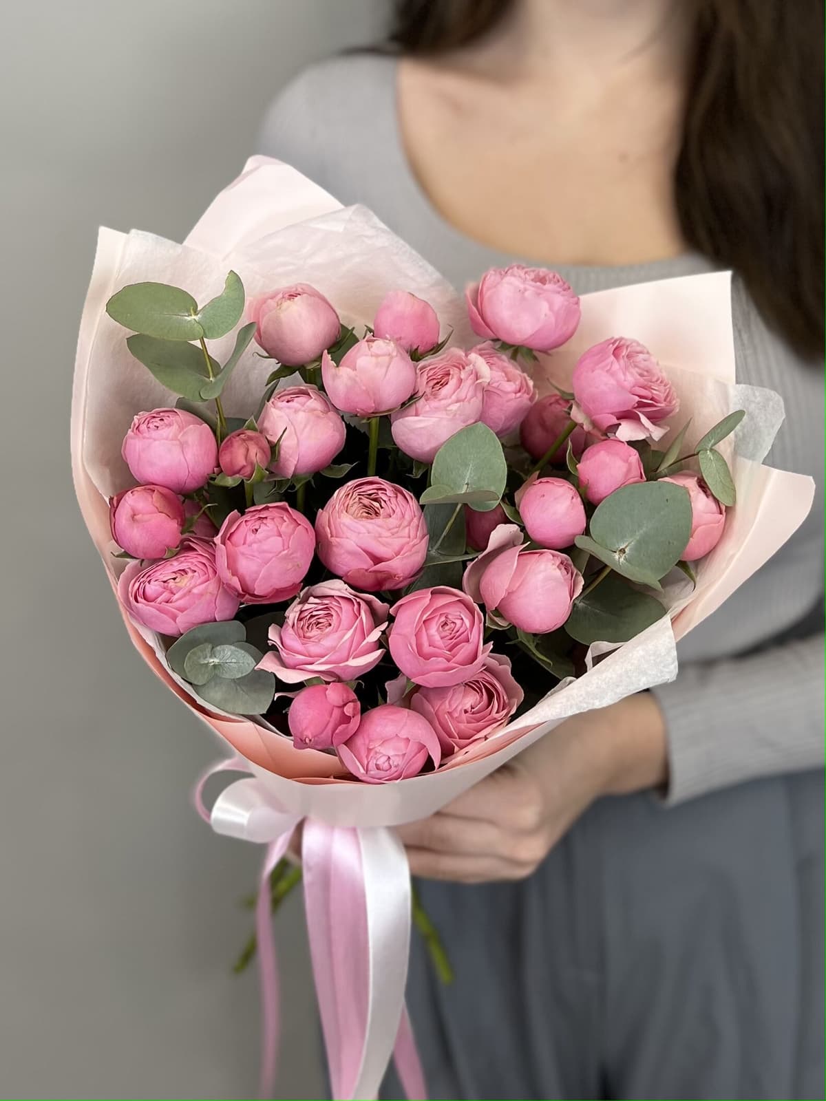 Красивый букет "Пудра" S