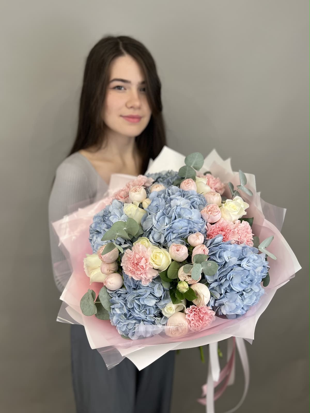 Красивый букет "Туман" L