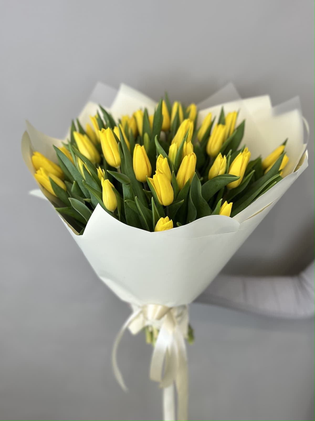 Букет из 51 желтого тюльпана "Gold" L