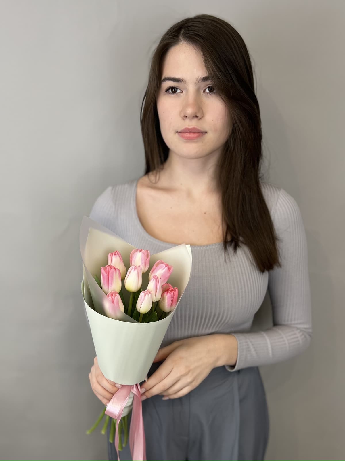 Букет тюльпанов "Pink" XS