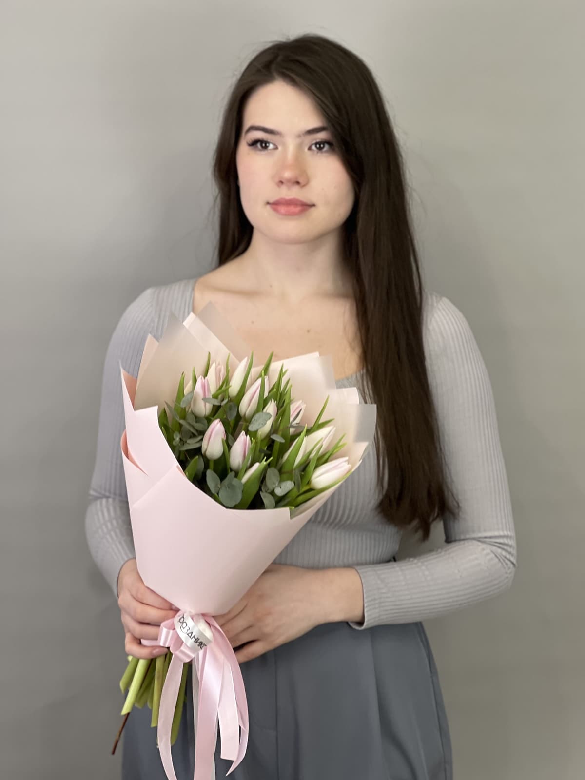 Букет тюльпанов "Розовый" (15)