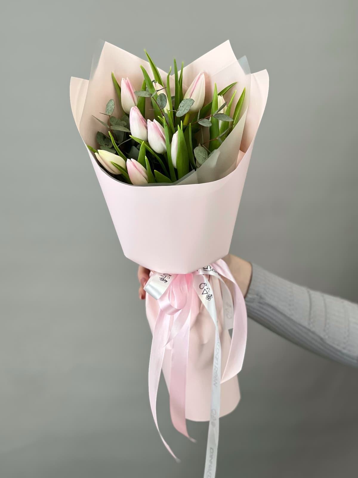 Нежный букет тюльпанов "Pinky" XS