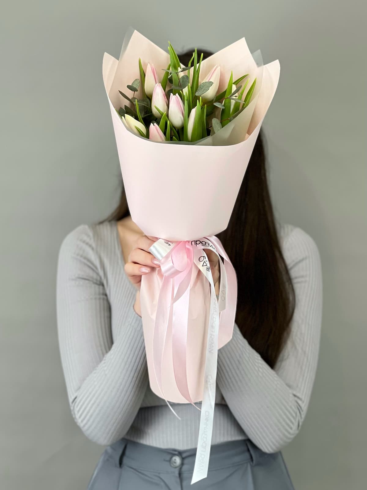 Нежный букет тюльпанов "Розовый" (9)