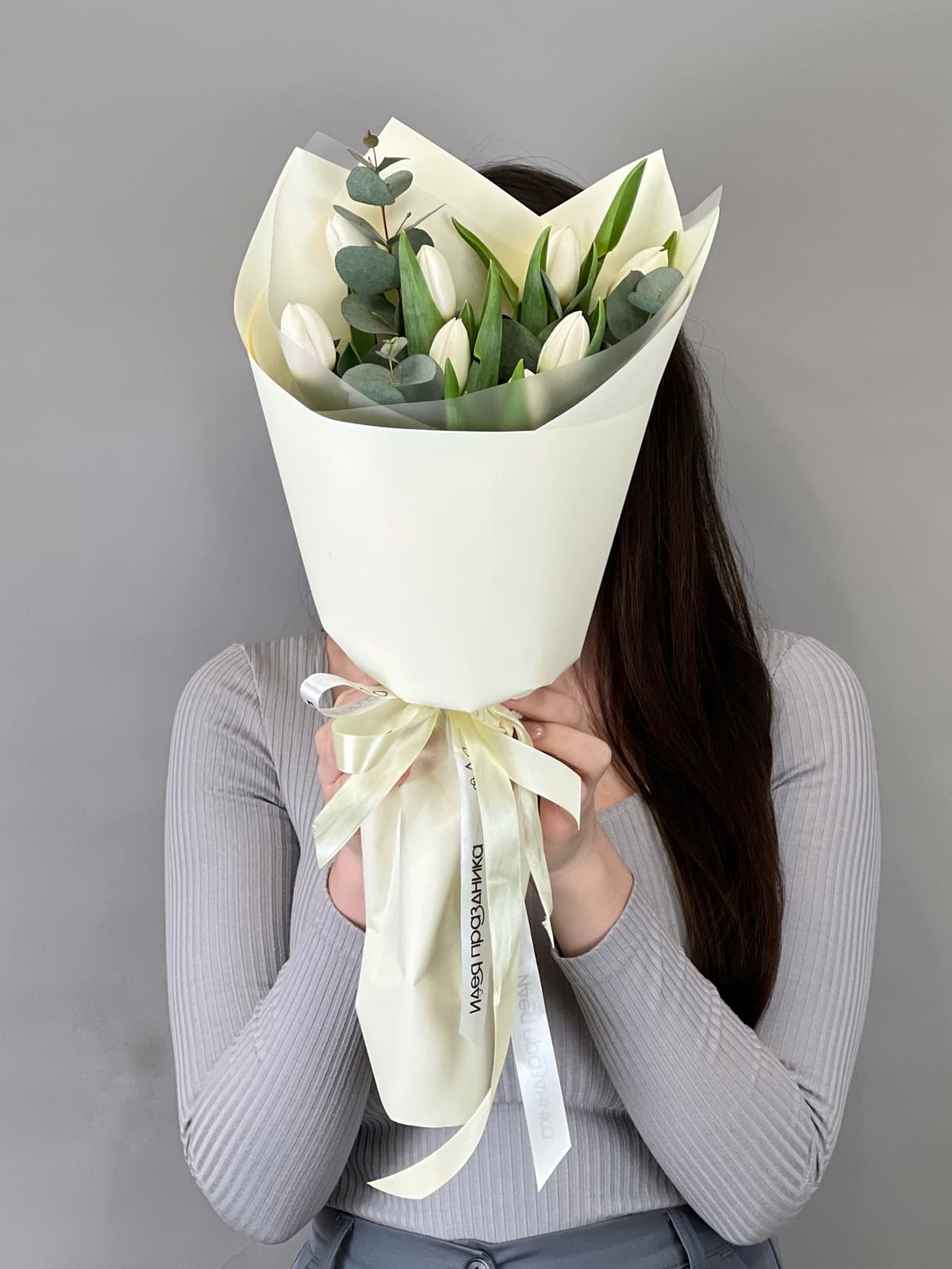 Букет тюльпанов "Снежный" (9)