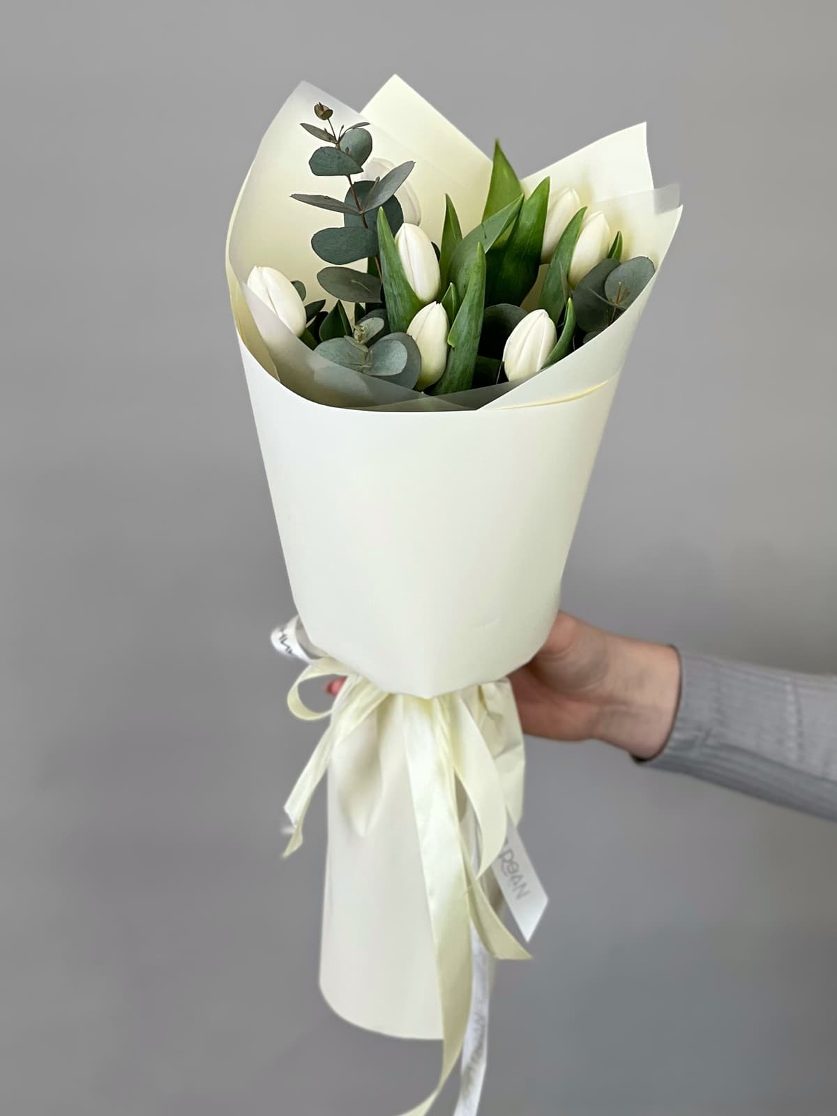 Популярный букет тюльпанов "Snowy" XXS