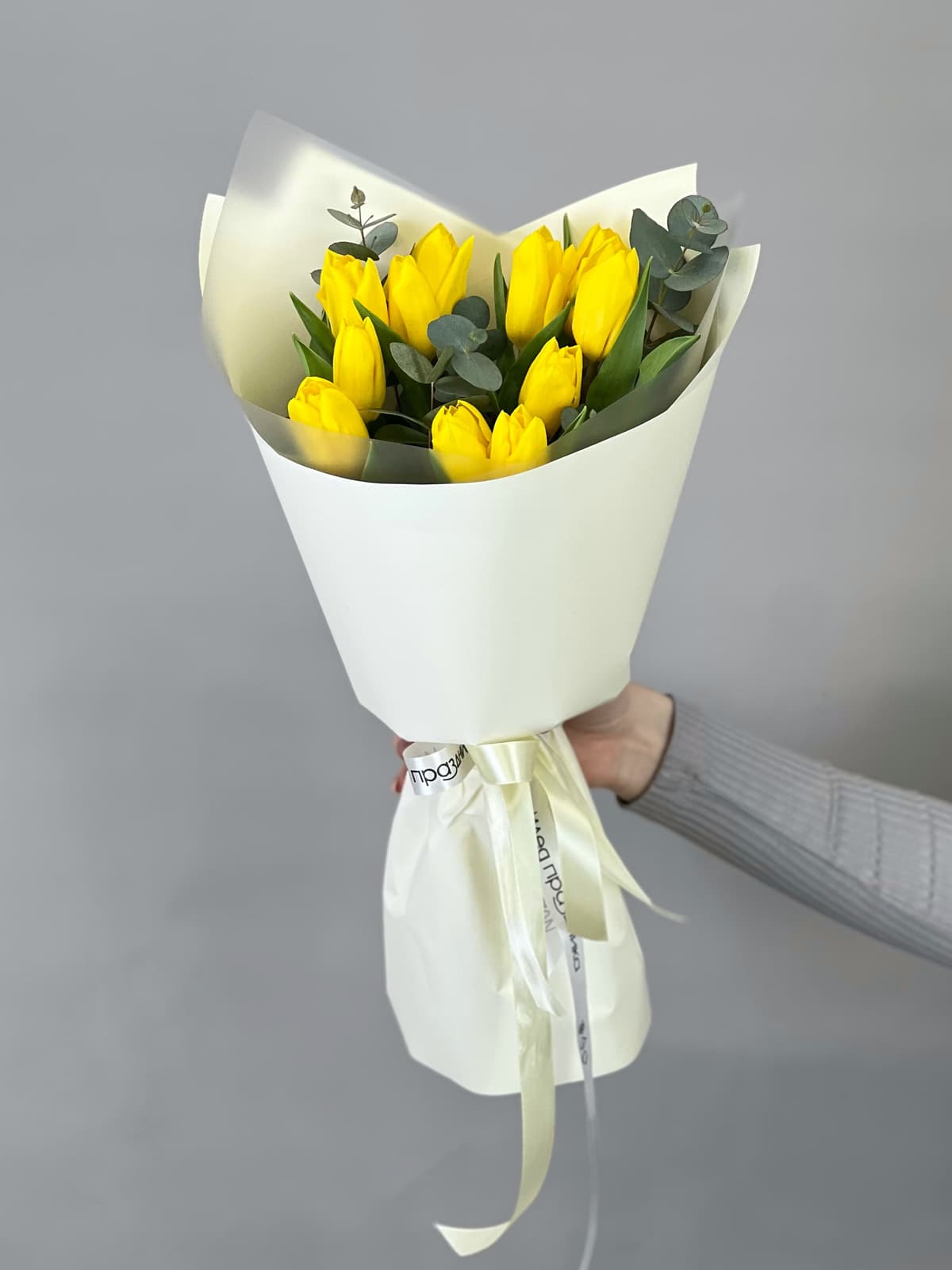 Оригинальный букет тюльпанов "Sunny" S