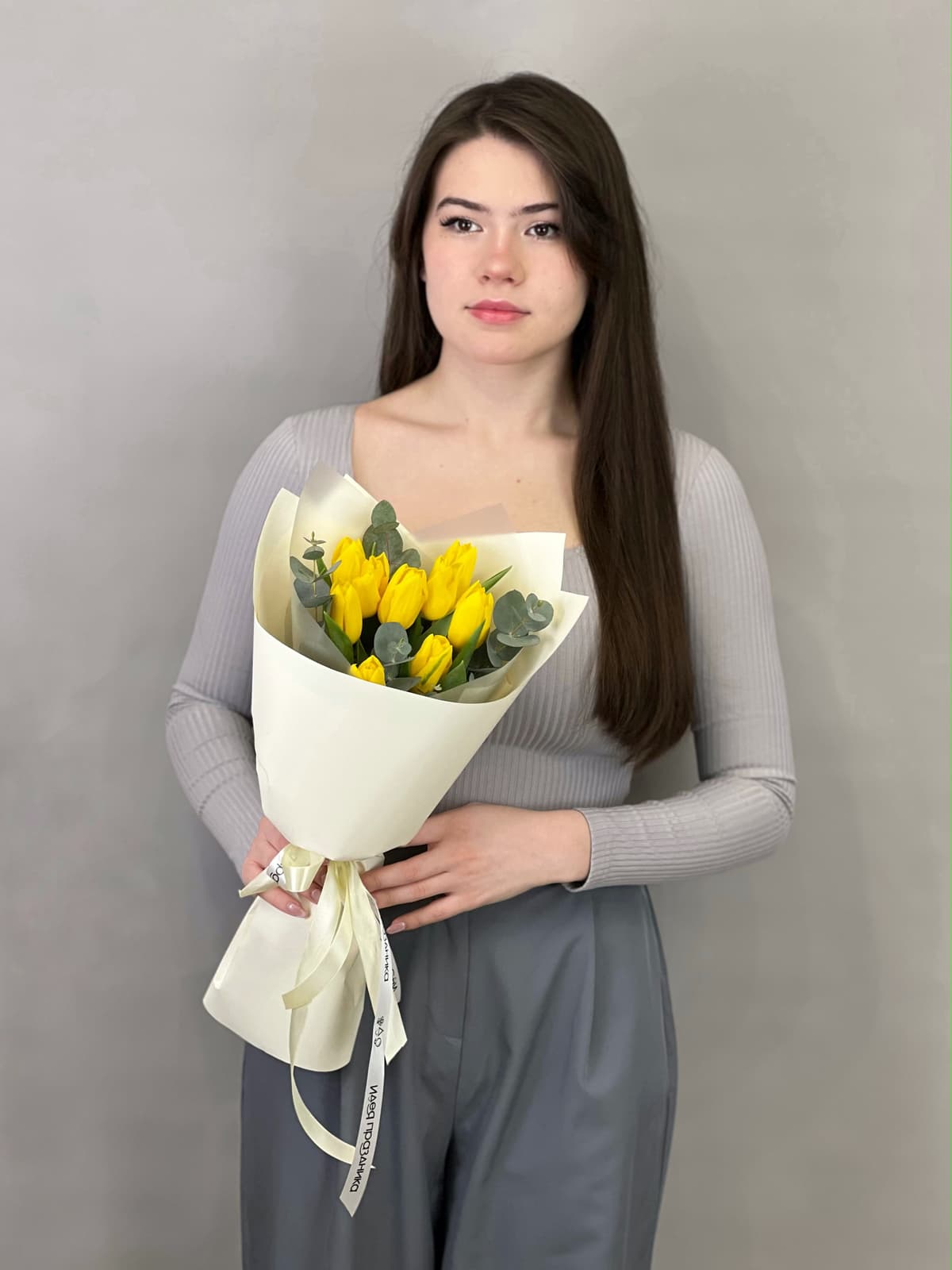 Свежий букет тюльпанов "Sunny" XS