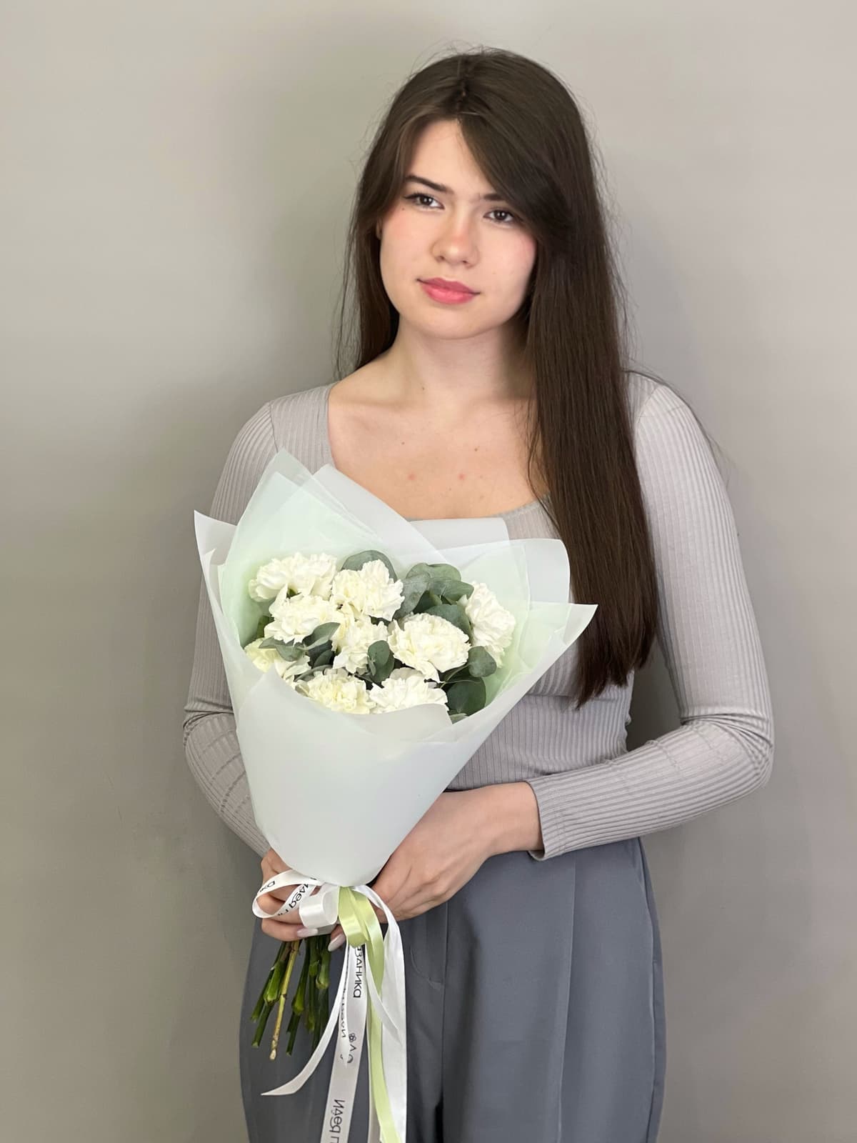 Цветочный букет "Встреча с тобой" белый S