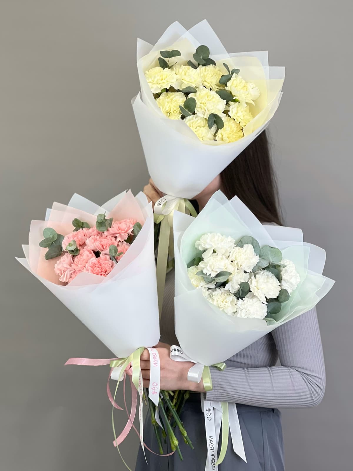 Цветочный букет "Встреча с тобой" белый S