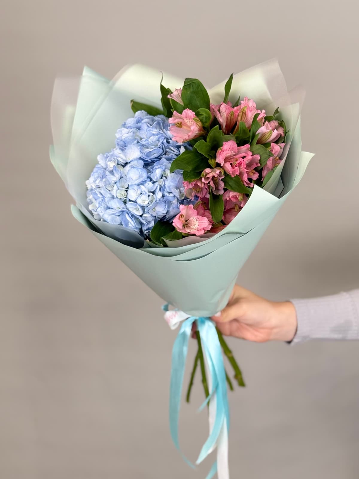 Дуо букет "Легкость" голубой