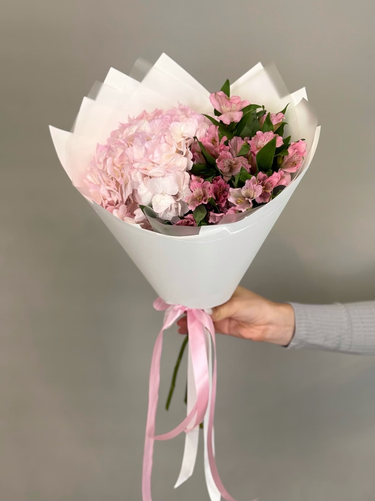 Дуо букет цветов "Легкость" розовый