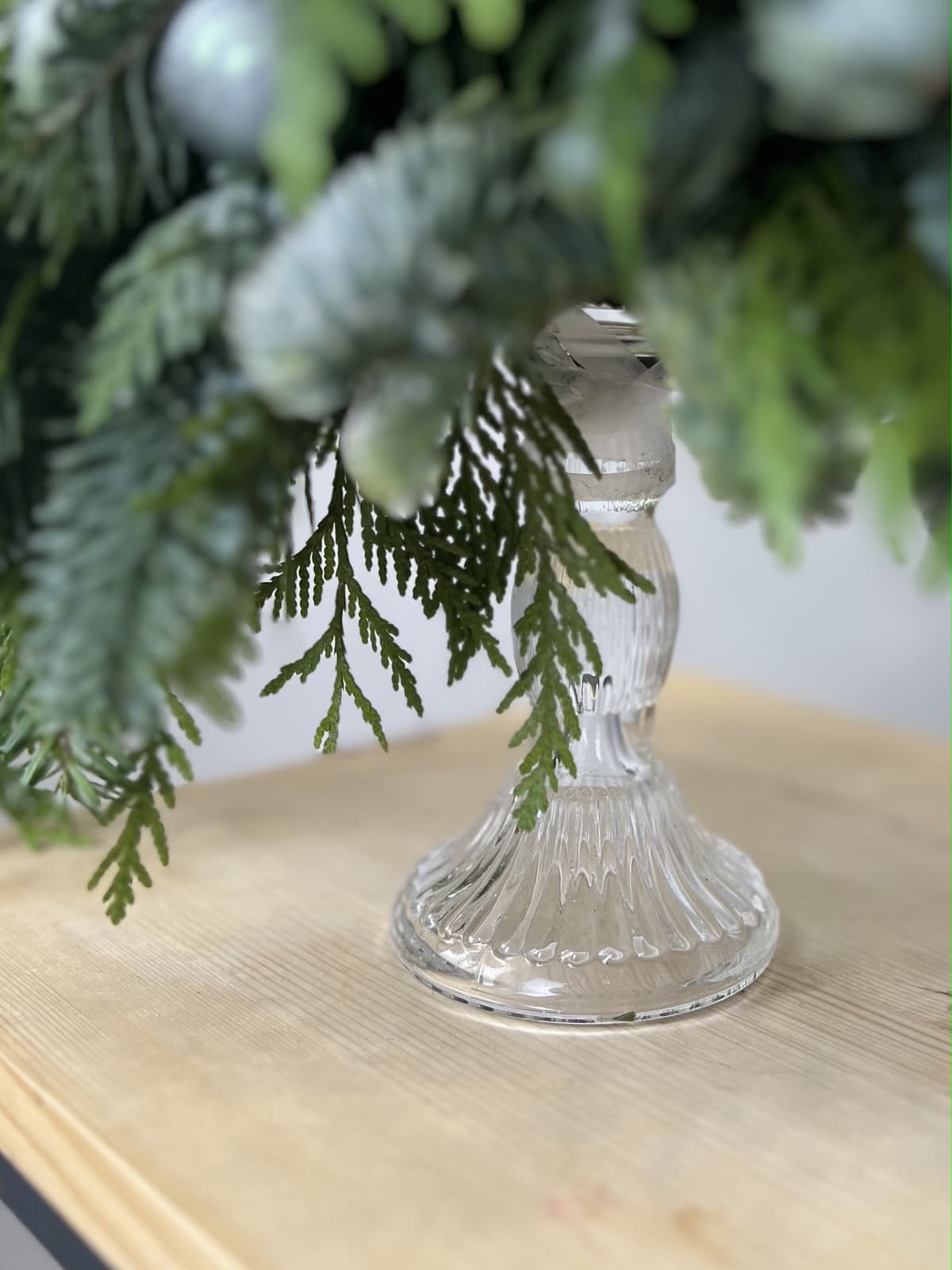 Елочная композиция на подсвечнике "Паровоз"