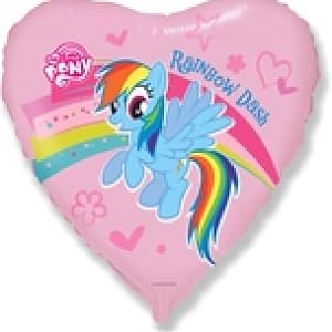 Ф 18" Пони в сердечке/FM/ Ф 18" Пони в сердечке/FM/