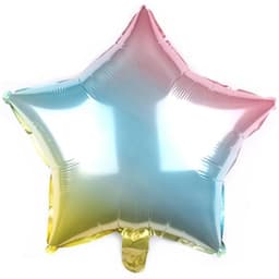 Ф Б/РИС 18" ЗВЕЗДА Металлик Радуга нежн