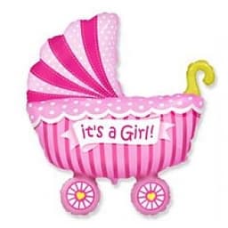 Ф ФИГУРА/11 Коляска детская розовая/FM/ 90 см