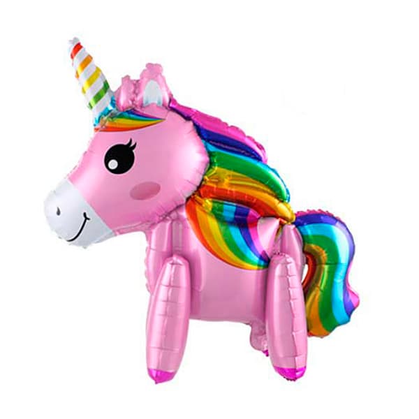 Фигура 84 Единорог радужная грива PINK 3D 57см Х 75см (наполняется воздухом)
