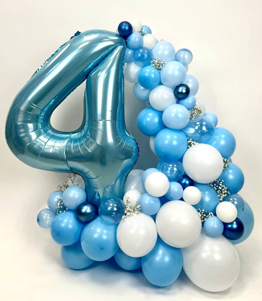 Фигура из шаров с воздухом «Цифра небесно голубая»
