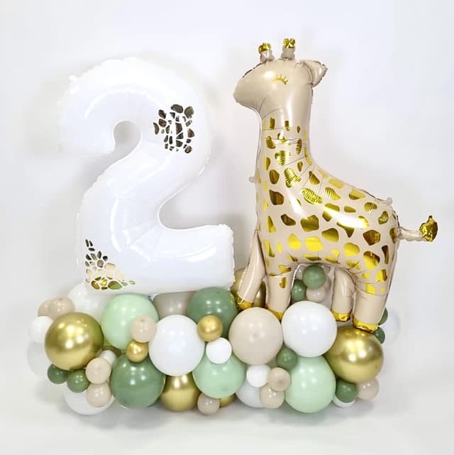 Фигура на стойке с воздухом «Жирафик и цифра» Фигура на стойке с воздухом «Жирафик и цифра»