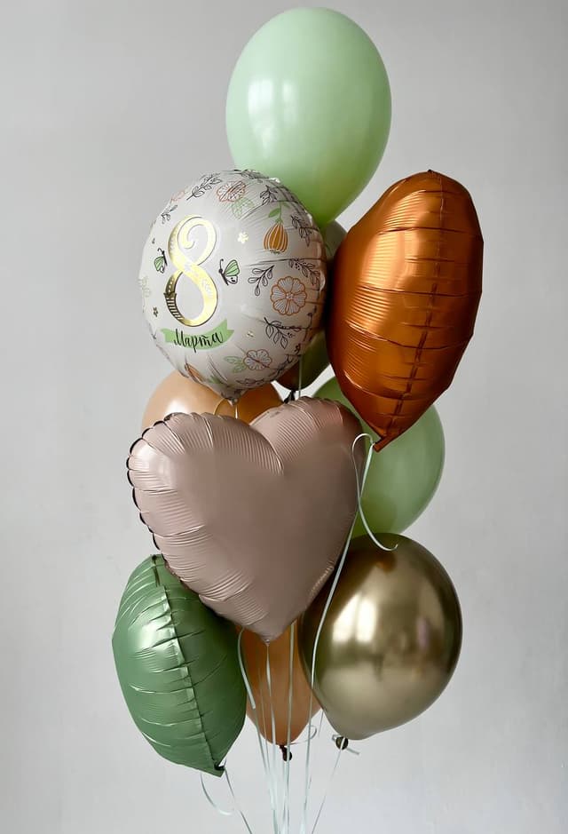 Фонтан из шаров «8 Марта Беж» Фонтан из шаров «8 Марта Беж»